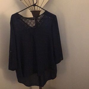 Navy blue shirt purchased through stitch fix.